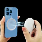 Univerzális mágnes gyűrű, MagSafe wireless töltőhöz, autós mágneses mobiltartóhoz, mobiltelefonra ragasztható, fekete