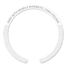 Univerzális mágnes gyűrű, MagSafe wireless töltőhöz, autós mágneses mobiltartóhoz, mobiltelefonra ragasztható, C alakú, fehér