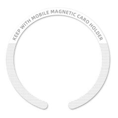   Univerzális mágnes gyűrű, MagSafe wireless töltőhöz, autós mágneses mobiltartóhoz, mobiltelefonra ragasztható, C alakú, fehér