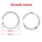 Univerzális mágnes gyűrű, MagSafe wireless töltőhöz, autós mágneses mobiltartóhoz, mobiltelefonra ragasztható, O alakú, fehér