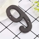 Öntöttvas házszám: 9, retro hangulatú, fekete