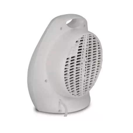 Hordozható Mini Ventilátoros Fűtőtest, 3 különböző fokozattal, 1000W/2000W állítható fűtési teljesítmény, fehér