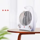 Hordozható Mini Ventilátoros Fűtőtest, 3 különböző fokozattal, 1000W/2000W állítható fűtési teljesítmény, fehér