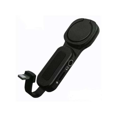 Lightning->3.5mm Jack átalakitós Töltő és Adapter, telefontartó funkció, fekete
