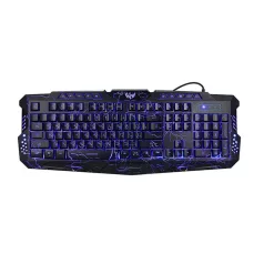   Vezetékes billentyűzet M200, USB, nemzetközi elrendezés, RGB világítás, fekete