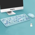 MOFII vezeték nélküli billentyűzet + egér, M666, nemzetközi elrendezés, Fekete/multicolor