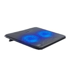   Dupla Ventilátoros Laptop Hűtő, N130, 19mm extra vékony, 14-17"-es, fekete