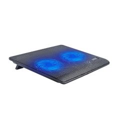   Dupla Ventilátoros Laptop Hűtő, N139, 23mm vékony, 14-17"-es fekete