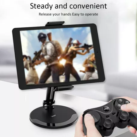 Nintendo Switch-/Tablet-/Okostelefontartó, PG-9158 13-22cm széles, 30cm magas, fekete