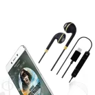 USB-C Vezetékes Fülhallgató Mikrofonnal, hangerőváltás/zene-/híváskezelés, bőrcsat a vezeték összefogásához, fekete