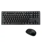 Vezeték nélküli Gaming Billentyűzet + Egér, RF8090, nemzetközi kiosztás, fekete