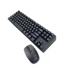   Vezeték nélküli Gaming Billentyűzet + Egér, RF8090, nemzetközi kiosztás, fekete