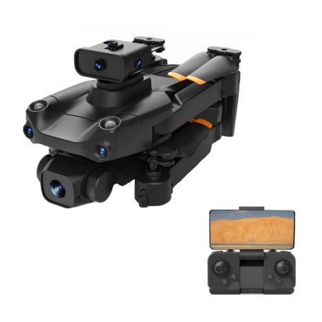 Toys Sky S172 Max Drón, dupla HD kamera, intelligens akadálykerülés, élő közvetítés telefononra, Fekete