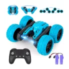 Tornado Távirányítós stunt autó, 2,4 GHz-es rádióvezérlésű, LED világítással és hang, 360 fokos elforgatással, 8 év feletti gyermekek számára, kék