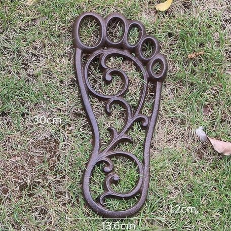 Vintage Öntöttvas Csúszásgátló, antikolt talp minta, fekete