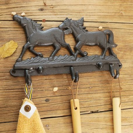 Öntöttvas Lovas Fogas, Vintage hangulatú dizájnnal, fekete