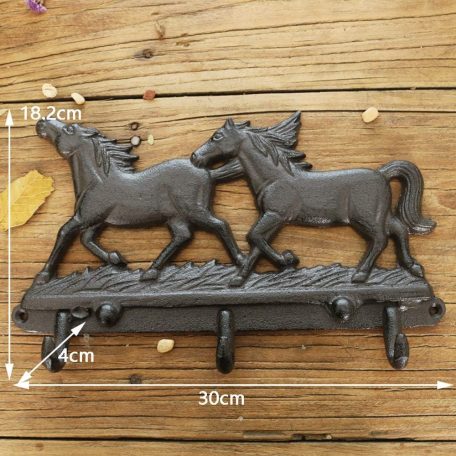 Öntöttvas Lovas Fogas, Vintage hangulatú dizájnnal, fekete