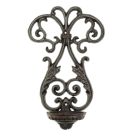 Öntöttvas Fali Gyertyatartó, Vintage hangulatú dizájnnal, fekete