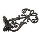 Öntöttvas Fali Gyertyatartó, Vintage hangulatú dizájnnal, fekete