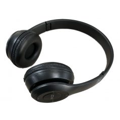   Bluetooth Fejhallgató, beépített mikrofonnal, ST3 hívásfogadás/hangerőszabályzó/számváltó, Bluetooth + MicroSD + FM rádió + 3,5mm jack, fekete