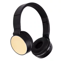   Bluetooth Fejhallgató, beépített mikrofonnal, ST11 hívásfogadás/hangerőszabályzó/számváltó, Bluetooth + MicroSD + 3,5mm jack sztereó, arany-fekete