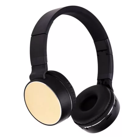 Bluetooth Fejhallgató, beépített mikrofonnal, ST11 hívásfogadás/hangerőszabályzó/számváltó, Bluetooth + MicroSD + 3,5mm jack sztereó, arany-fekete