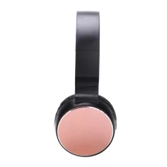   Bluetooth Fejhallgató, beépített mikrofonnal, hívásfogadás/hangerőszabályzó/számváltó, Bluetooth + MicroSD + 3,5mm jack sztereó, Rosegold