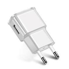 USB hálózati töltő adapter, 1xUSB kimenet, fehér