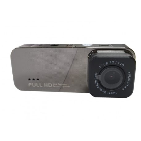Autós Menetrögzítő Kamera T-701, Full HD, Magyar menüvel, tolató kamerával, szürke