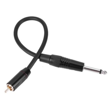 6,35mm Jack <-> 1RCA átalakitó audió kábel, fekete