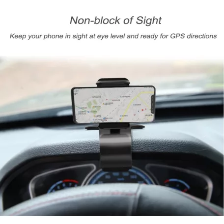 Autós Mágneses Mobiltelefon Tartó, DB-360 műszerfalra helyezhető, fekete