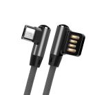 Prémium Adat- és Töltőkábel TB1009, MicroUSB/USB csatlakozó, 2.4A gyorstöltés, 1 méter, fekete