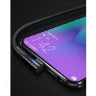 Prémium Adat- és Töltőkábel TB1009, MicroUSB/USB csatlakozó, 2.4A gyorstöltés, 1 méter, fekete