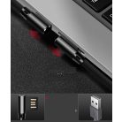 Prémium Adat- és Töltőkábel TB1009, MicroUSB/USB csatlakozó, 2.4A gyorstöltés, 1 méter, fekete