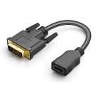 Donji Full HD 1080p DVI-D (apa) -> HDMI (anya) átalakító kábel, 0.3 méter, fekete