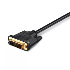   Donji Full HD 1080p DVI-D (apa) -> HDMI (anya) átalakító kábel, 0.3 méter, fekete