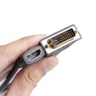 Donji Full HD 1080p DVI-D (apa) -> HDMI (anya) átalakító kábel, 0.3 méter, fekete