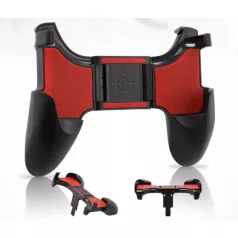   Okostelefon Kontroller, telefon tartó, gamepad fogantyú, 4.7’’- 6.5’’ közötti telefonokkal kompatibilis, piros-fekete
