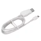 Prémium Adat- és Töltőkábel, MicroUSB/USB csatlakozó, villogó fény, 2A gyorstöltés, 1 méter, pink