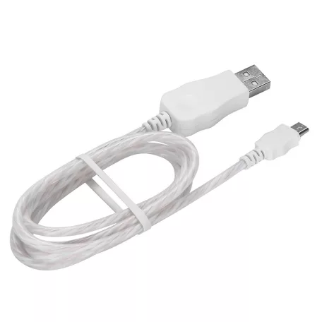 Prémium Adat- és Töltőkábel, MicroUSB/USB csatlakozó, villogó fény, 2A gyorstöltés, 1 méter, pink