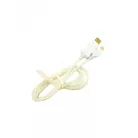 Prémium Adat- és Töltőkábel, Lightning/USB csatlakozó, villogó fény, 2A gyorstöltés, 1 méter, kék