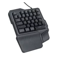   K7 egykezes RGB gaming billentyűzet, háttérvilágítás, USB csatlakozó, Fekete