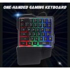 K7 egykezes RGB gaming billentyűzet, háttérvilágítás, USB csatlakozó, Fekete