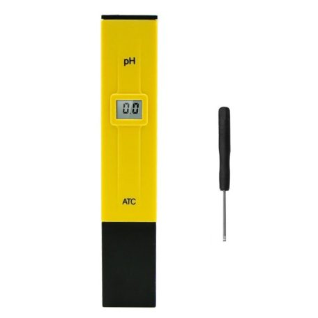 Digitális pH Mérő és Teszter ATC Elektronikus Sávmérővel, sárga/fekete