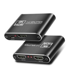   HDMI Splitter, 2 kimeneti portos HDMI elosztó, FULL HD, 4K, 3D, fekete