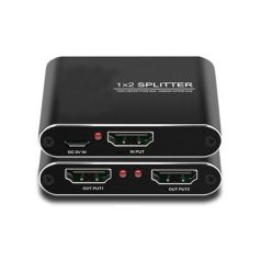   HDMI Splitter, 2 kimeneti portos HDMI elosztó, FULL HD, 4K, 3D, fekete