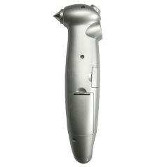   Digitális keréknyomás mérő 4IN1: ablaktörő, övvágó, keréknyomás mérő, lámpa, szürke