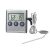 Digitális Ételhőmérő és Konyhai Időzitő, LCD kijelzővel, hőmérővel mágneses hátlappal, asztali támasztóval ±1°C, ezüst