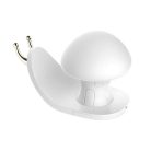Snail House Akkumulátoros LED Éjszakai Csigalámpa, állítható 3 fényerő, 3 különböző meleg fény, Telefontartós, éjjeli lámpa, fehér