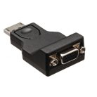 DisplayPort -> VGA átalakító adapter, fekete
